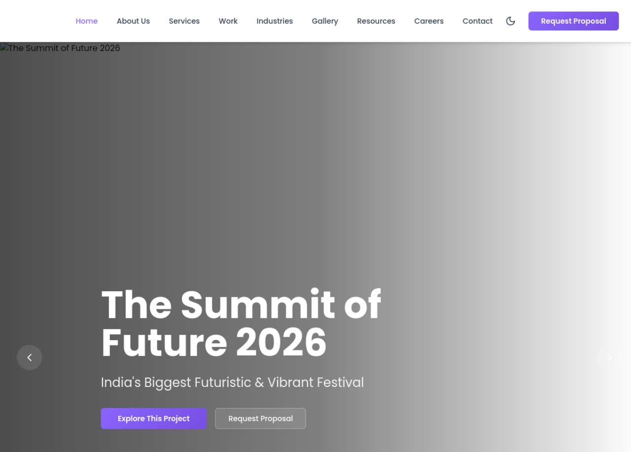 Make My Day Events website built by TRIKON