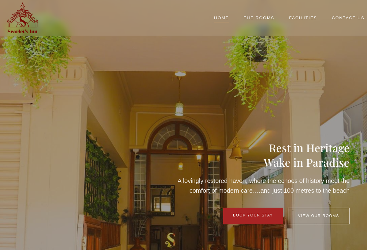 Scarlet’s Inn website built by TRIKON
